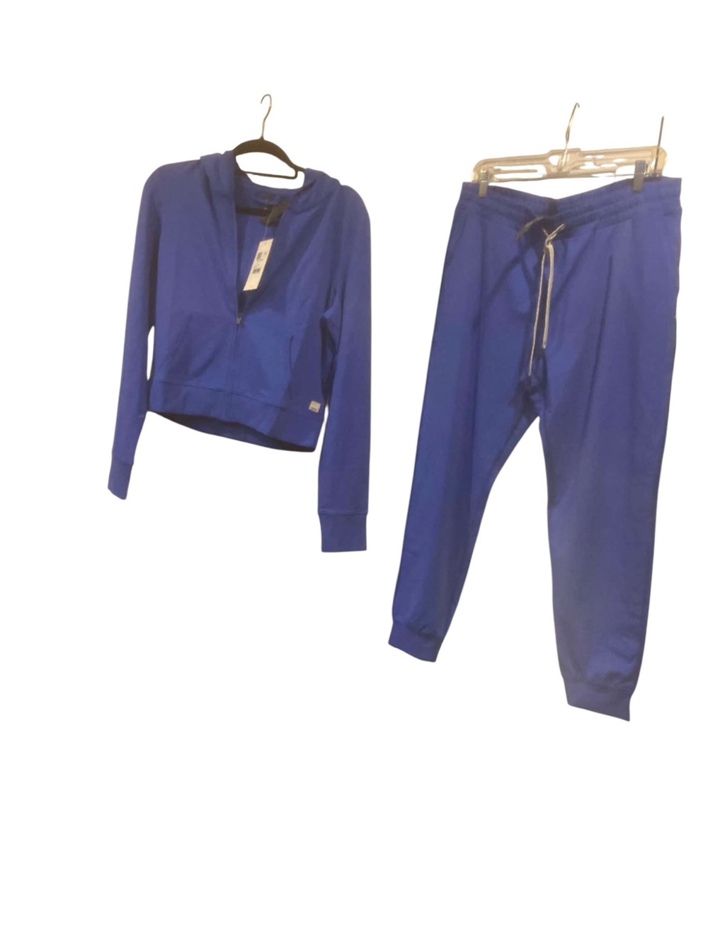 NWT Vuori Halo Full Zip Hoodie/Performance Joggers ELECTRIC BLUE Size Large